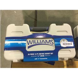 Williams 25 Piece 12 pt. Socket Set 1/2" Drive