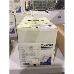 Case of Ansell Latex Powdered Procedure Gloves Size 6 1/2 (50 pairs)