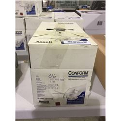 Case of Ansell Latex Powdered Procedure Gloves Size 6 1/2 (50 pairs)