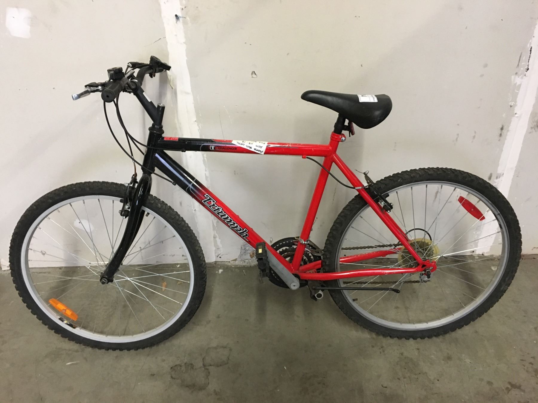 Red Black Raleigh Triumph Challenger Bike