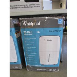 WHIRLPOOL 70 PINT DEHUMIDIFIER MODEL WDH70EAPW