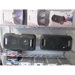 2 SONY GTK-XB5 BLUETOOTH SPEAKERS (FOR PARTS & REPAIR)