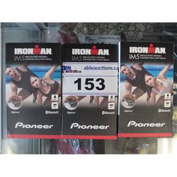 3 PAIRS OF PIONEER IRONMAN IM5 WIRELESS SPORTS EARPHONES