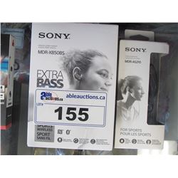 SONY EXTRA BASS MDR-XB50BS WIRELESS SPORT HEADPHONES & SONY MDR-AS210 HEADPHONES