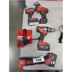 MILWAUKEE MULTI-TOOL, MILWAUKEE 1/2" HAMMER DRILL/DRIVER, MILWAUKEE HACKZALL, MILWAUKEE 1/4" HEX