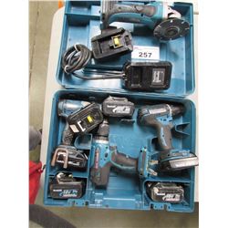 MAKITA 1/2" CORDLESS DRIVER DRILL, MAKITA DRIVER DRILL, MAKITA GRINDER, MAKITA CHARGER & BATTERIES