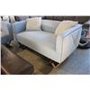 Image 2 : MODERN BLUE SOFA & LOVESEAT SET WITH ACCENT PILLOWS