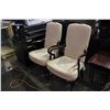 Image 2 : PAIR OF WHITE UPHOLSTERED ARMCHAIRS
