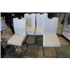 Image 2 : SET OF 4 WHITE & CHROME DINING CHAIRS