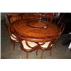 Image 2 : DINING TABLE WITH 8 CHAIRS AND LAZY SUSAN