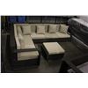 Image 2 : 2 PIECE SECTIONAL PATIO SOFA INCLUDING FOOTREST AND PILLOWS