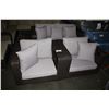 Image 2 : 3 PIECE PATIO SET INCLUDING LOVESEAT AND PAIR OF ARMCHAIRS WITH EXTRA PILLOWS