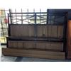 Image 1 : KING SIZE WOOD & METAL BED (HEADBOARD, FOOTBOARD & RAILS)