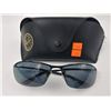 Image 2 : PAIR OF AUTHENTIC POLARIZED RAY-BAN SUNGLASSES (RB3183) WITH CASE