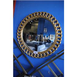 CIRCULAR GOLD CHAIN STYLE FRAMED WALL MIRROR