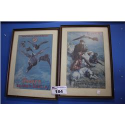 PAIR OF FRAMED VINTAGE SHOTGUN ADS