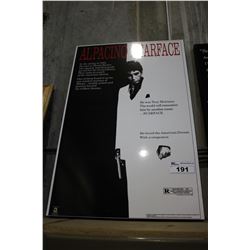 SCARFACE POSTER ON BOARD