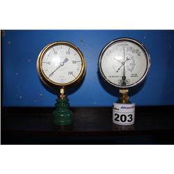 PAIR OF NAUTICAL GAUGES