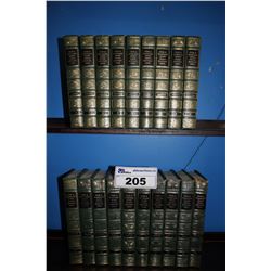 VOLUMES 1-20 (MISSING 18) OF FUNK & WAGNALLS ENCYCLOPEDIA (2 SHELVES)