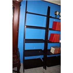 5 TIER DARK WOOD SHELVING UNIT