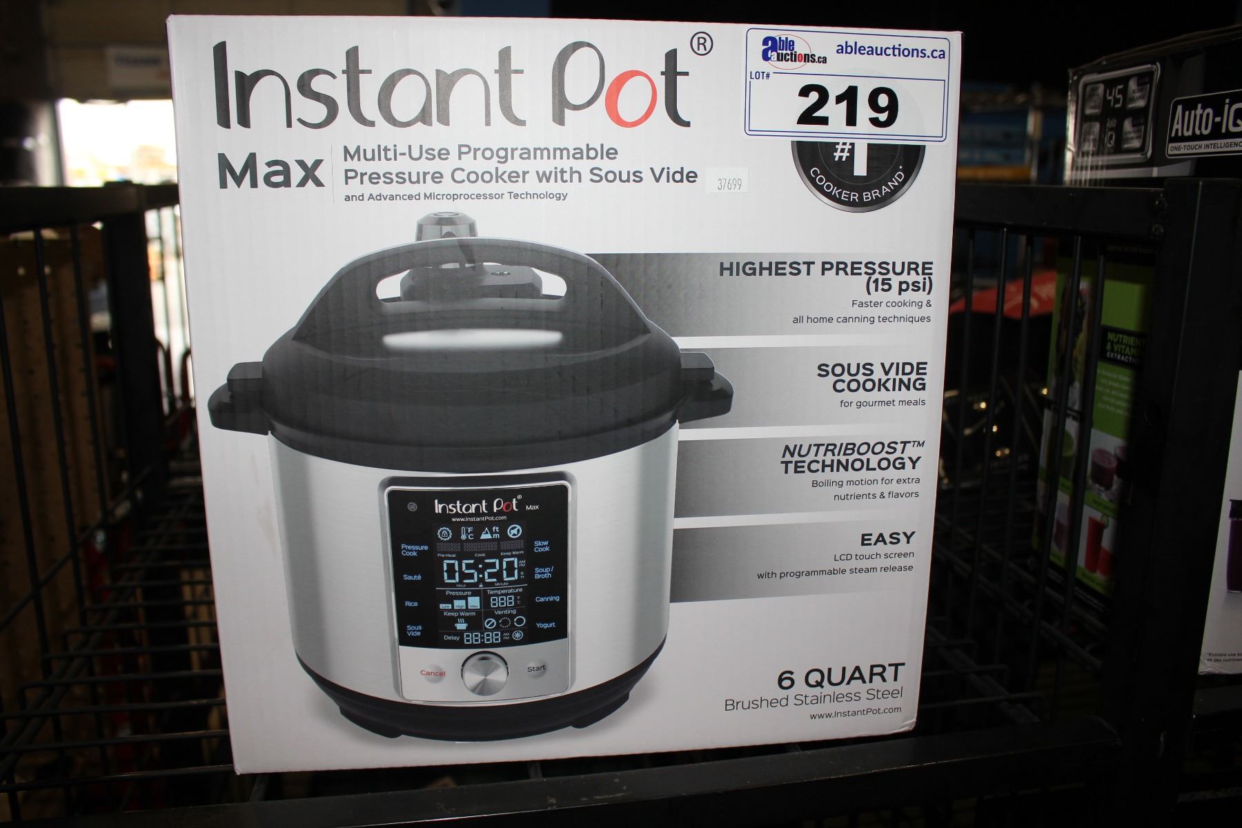 INSTANT POT MAX 6 QUART PRESSURE COOKER Able Auctions INSTANT POT MAX 6 QUART PRESSURE COOKER Able Auctions