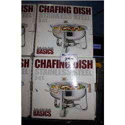 PAIR OF STAINLESS STEEL CHAFING DISHES, 3 QT