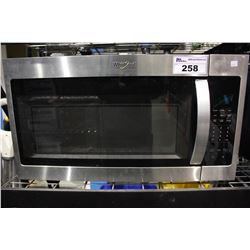 WHIRLPOOL STAINLESS STEEL MICROWAVE OVEN