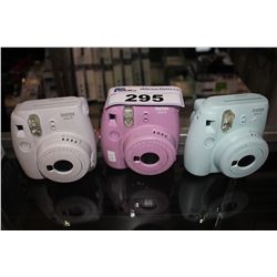 3 FUJIFILM INSTAX MINI 9 INSTANT CAMERAS