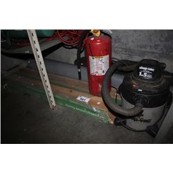 LOT INCLUDING SHOP-VAC, FLOORING, MATS AND FIRE EXTINGUISHER