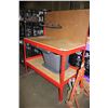 Image 2 : WOOD & METAL WORK TABLE WITH PEG BOARD