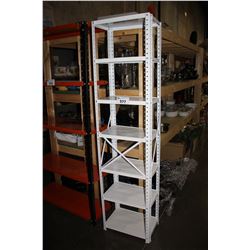 WHITE METAL SHELVING UNIT