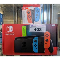 NINTENDO SWITCH WITH JOY-CON CONTROLLERS *SCREEN ISSUE*