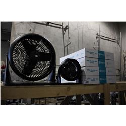 PAIR OF HONEYWELL FANS AND 4 PRE-PLEAT AIR FILTERS