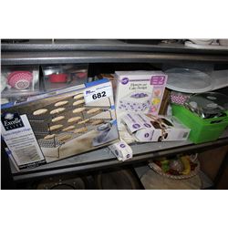 SHELF OF BAKING SUPPLIES AND MORE