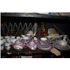 Image 2 : LARGE SHELF OF ASSORTED CHINA, DISHWARE AND MORE DECOR