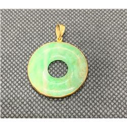 14K YG BURMESE JADEITE PENDANT RV 575.00