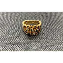 14K LADIES RING WITH GREEN STONES RV 595.00