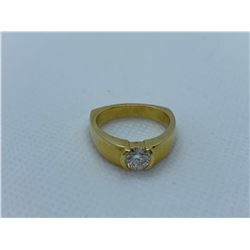 LADIES 18K YELLOW GOLD RING WITH 1 DIAMOND RV $4,810.00