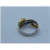 Image 2 : LADIES 14K WHITE AND YELLOW GOLD RING WITH 21 DIAMONDS RV $2,470.00