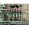 Image 1 : 8 BOTTLE STAINLESS STEEL LINE FILLER WITH CONVEYOR SECTION & MOTOR CONTROLS