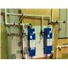 Image 1 : 2 X HALLETT CROSSFIRE UV PURIFICATION SYSTEM ON WALL WITH POWER & REGULATED PLASTIC PLUMBING