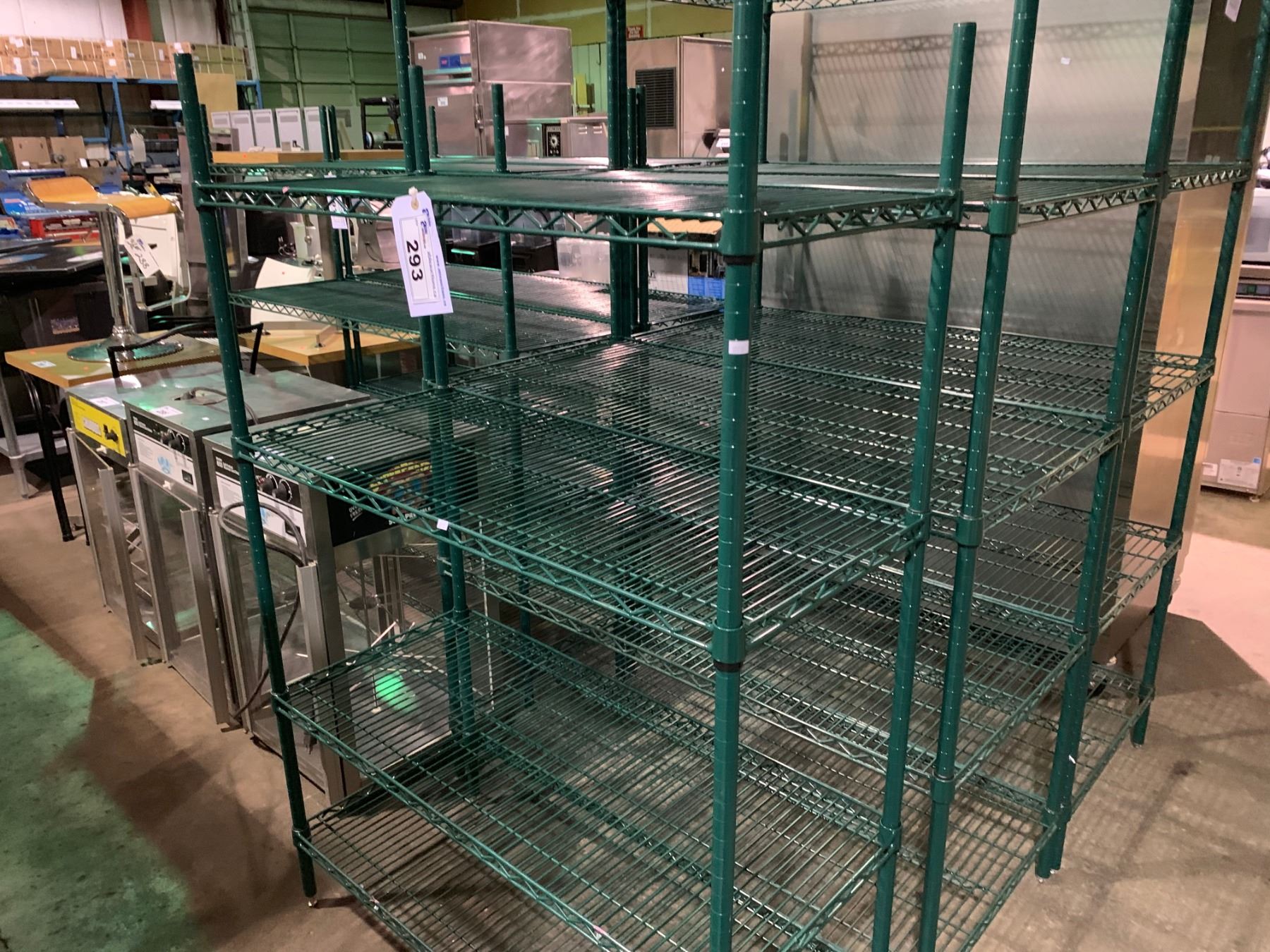 4 TIER 18D X 42W X 62H GREEN COATED