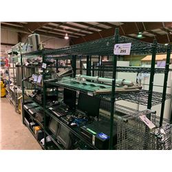 5 TIER 24D X 60W X 74H GREEN COATED "METRO RACK" RESTAURANT SHELF