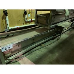 9'10" LONG 8" WIDE STAINLESS STEEL / PLASTIC POWERED CONVEYOR SYSTEM