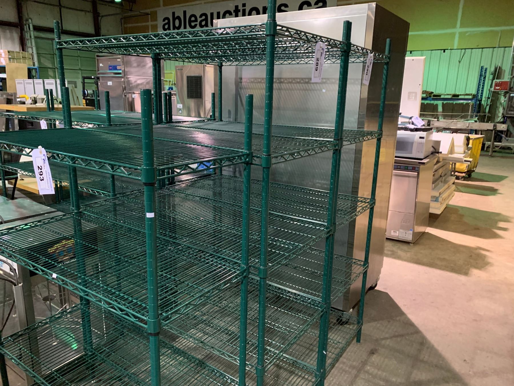 5 TIER 24D X 48W X 74H GREEN COATED