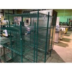 5 TIER 24D X 48W X 74H GREEN COATED "METRO RACK" RESTURANT SHELF