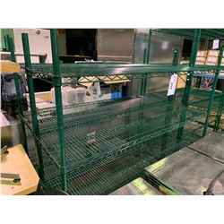 4 TIER 18D X 60W X 62H GREEN COATED  METRO RACK  RESTAURANT SHELF