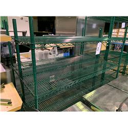 4 TIER 18D X 60W X 62H GREEN COATED "METRO RACK" RESTAURANT SHELF