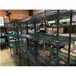 5 TIER 14D X 60W X 74H GREEN COATED "METRO RACK" RESTAURANT SHELF