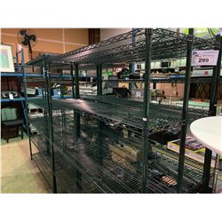 5 TIER 14D X 60W X 74H GREEN COATED "METRO RACK" RESTAURANT SHELF